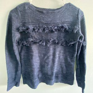 Old Navy Blue Frilly Sweater